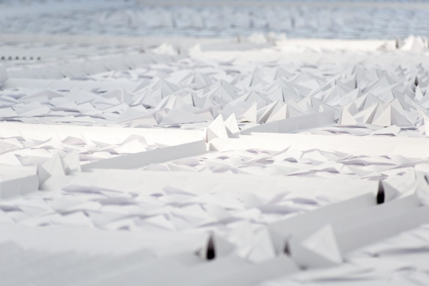 Carpet made of 20.000 DIN A4 papers IGNANT