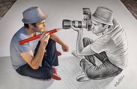 13 Creative Anamorphic 3D Pencil Drawings by Mohammed Shkour-saigonsouth.com.vn