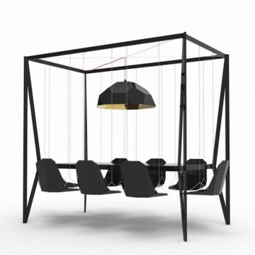 høste helikopter sikkerhed Designer Christopher Duffy Created A Table With Swings - IGNANT