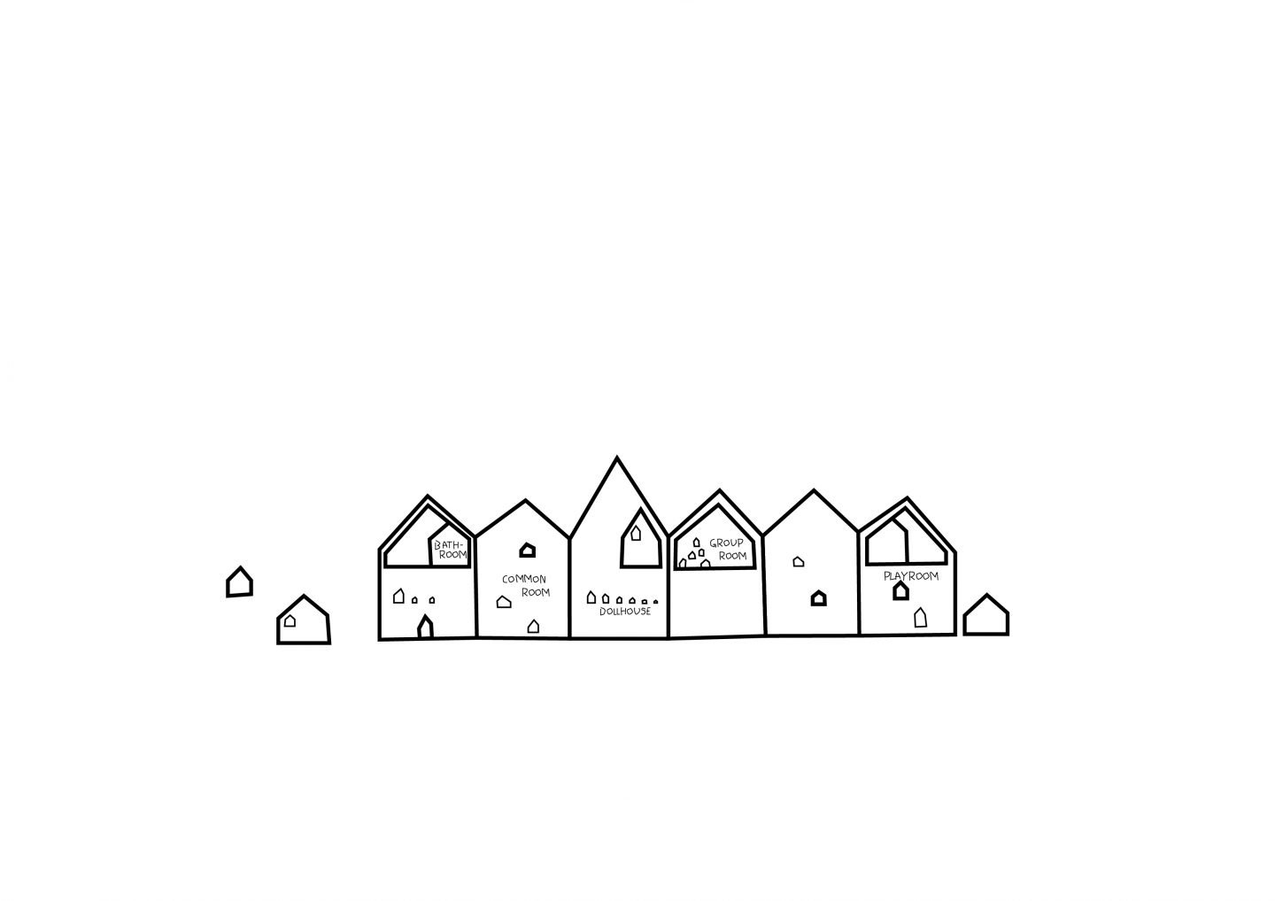 Frederiksvej Kindergarten_diagram 05_a house within a house - from large buildings to small doll houses_credit COBE