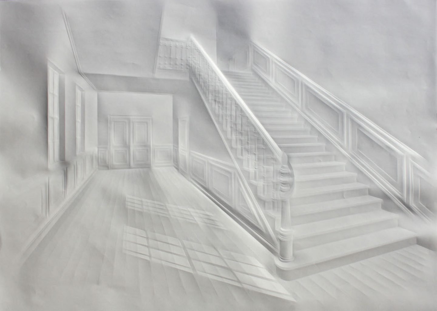 simonschubert(Light in hall with stair),70x100cm,2014