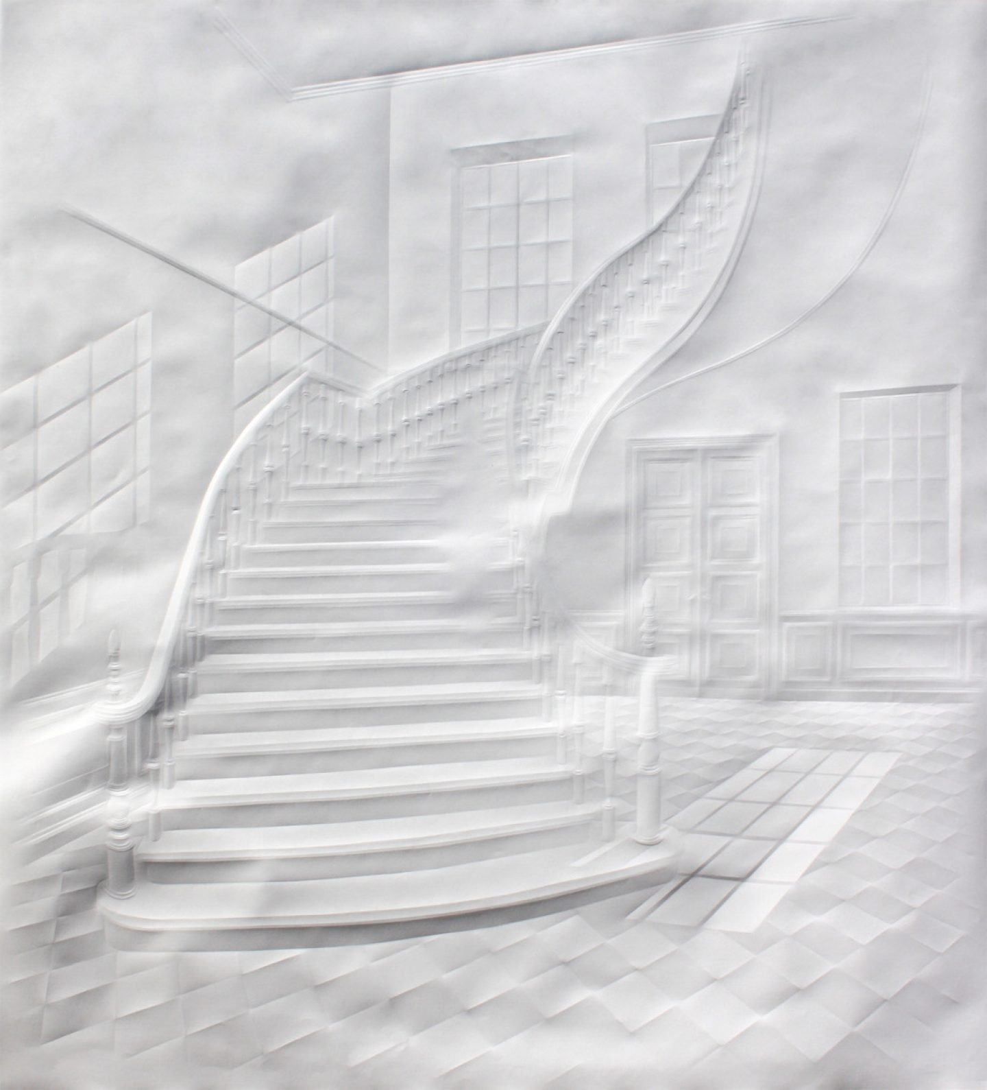 simonschubert(large stairway), 2015, 120cm x 110cm