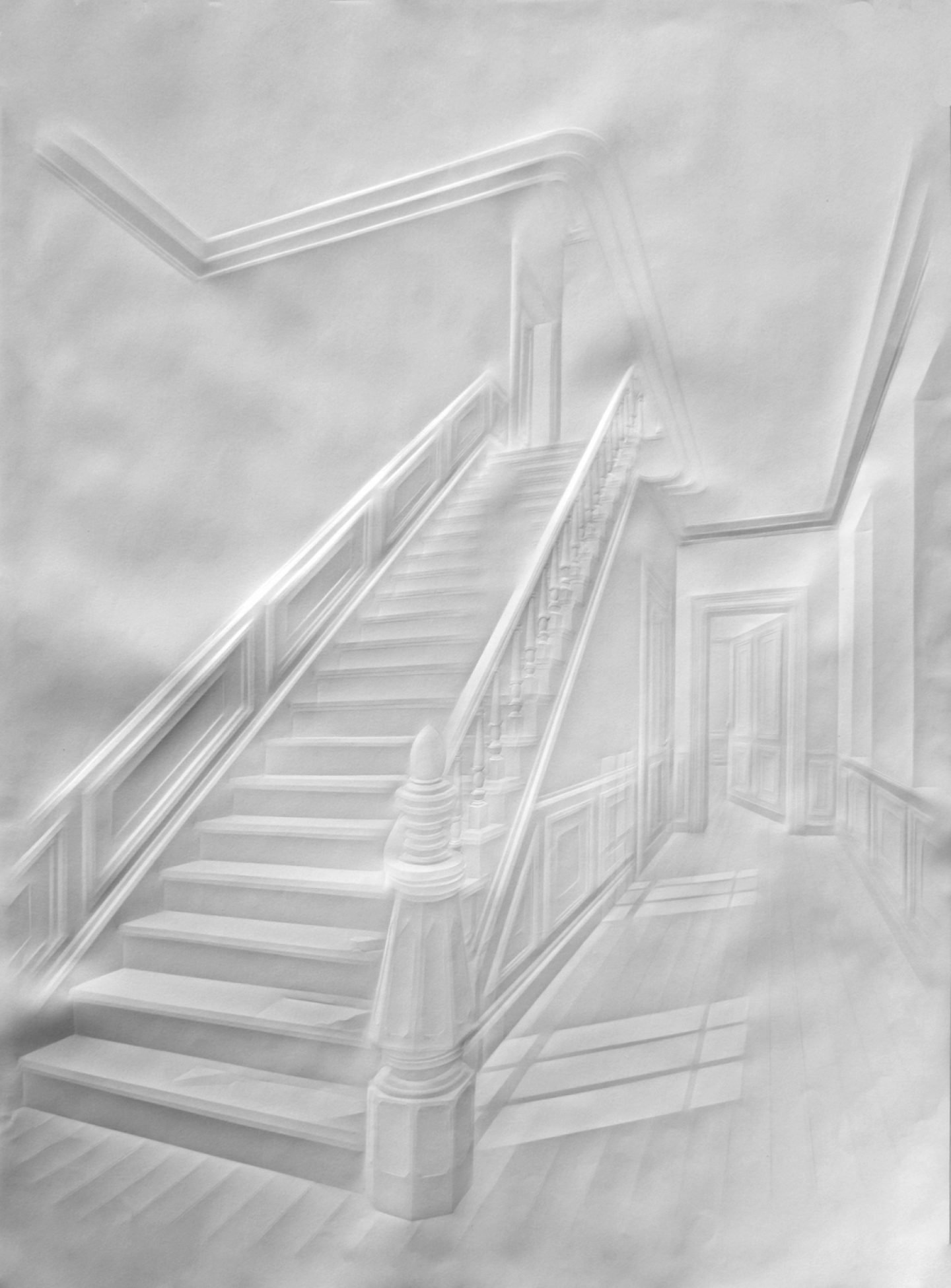 simonschubert(stairs with figure), 2015, 100cm x 70cm
