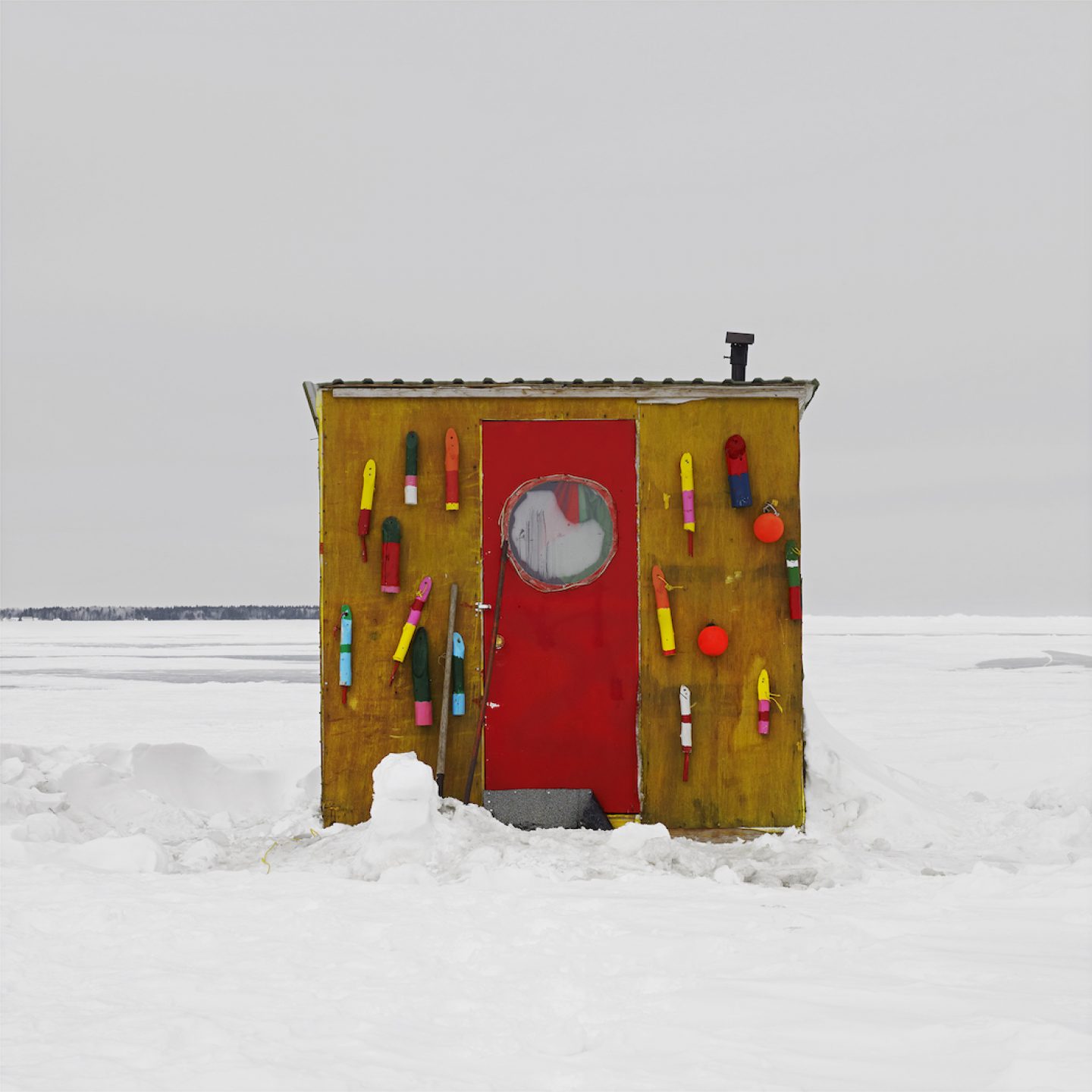 Ice Fishing Hut in Frozen River, with Lines and Tackle Ready for the Catch  Stock Illustration - Illustration of fisherman, generative: 273937107