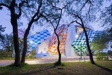 Daniel Buren's 'Observatory of Light' at the Fondation Louis