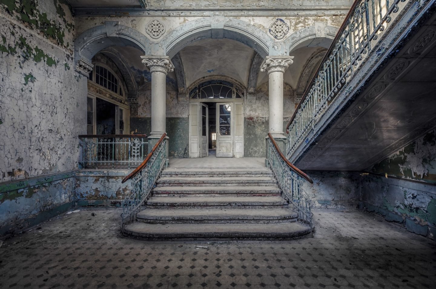 abandoned entry hall