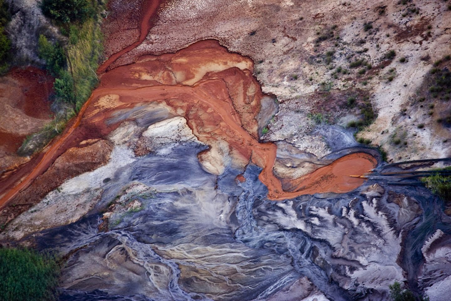 Waste pond near brown coal fired electricity generating station