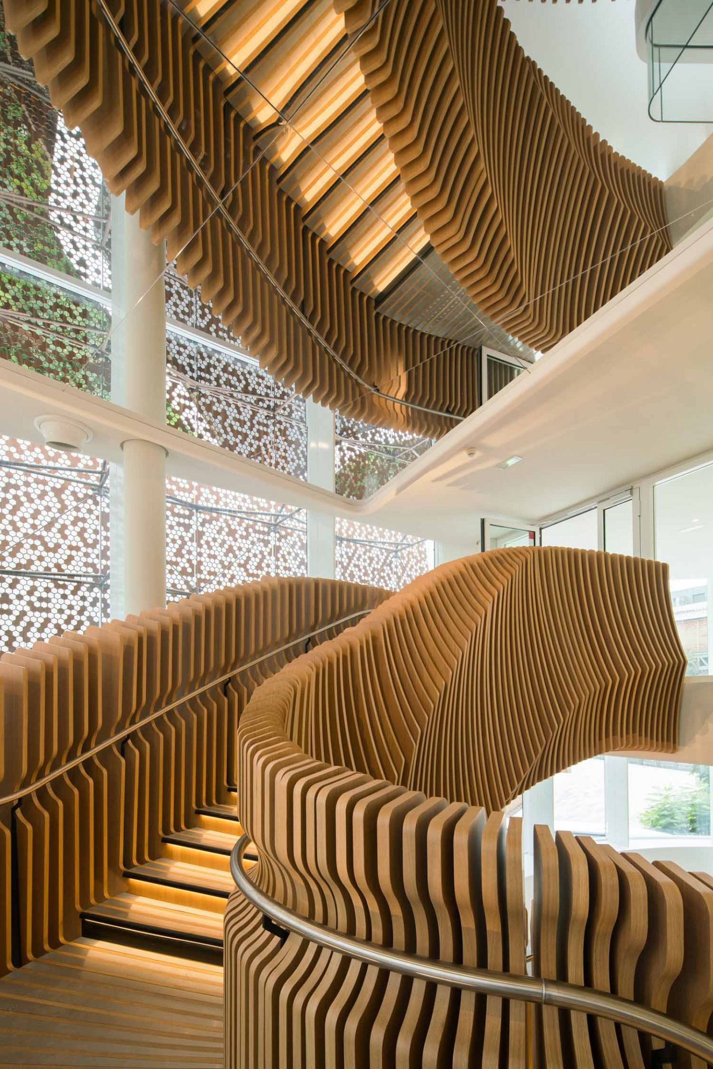 ora ito sculpts parametric staircase for LVMH's media division office