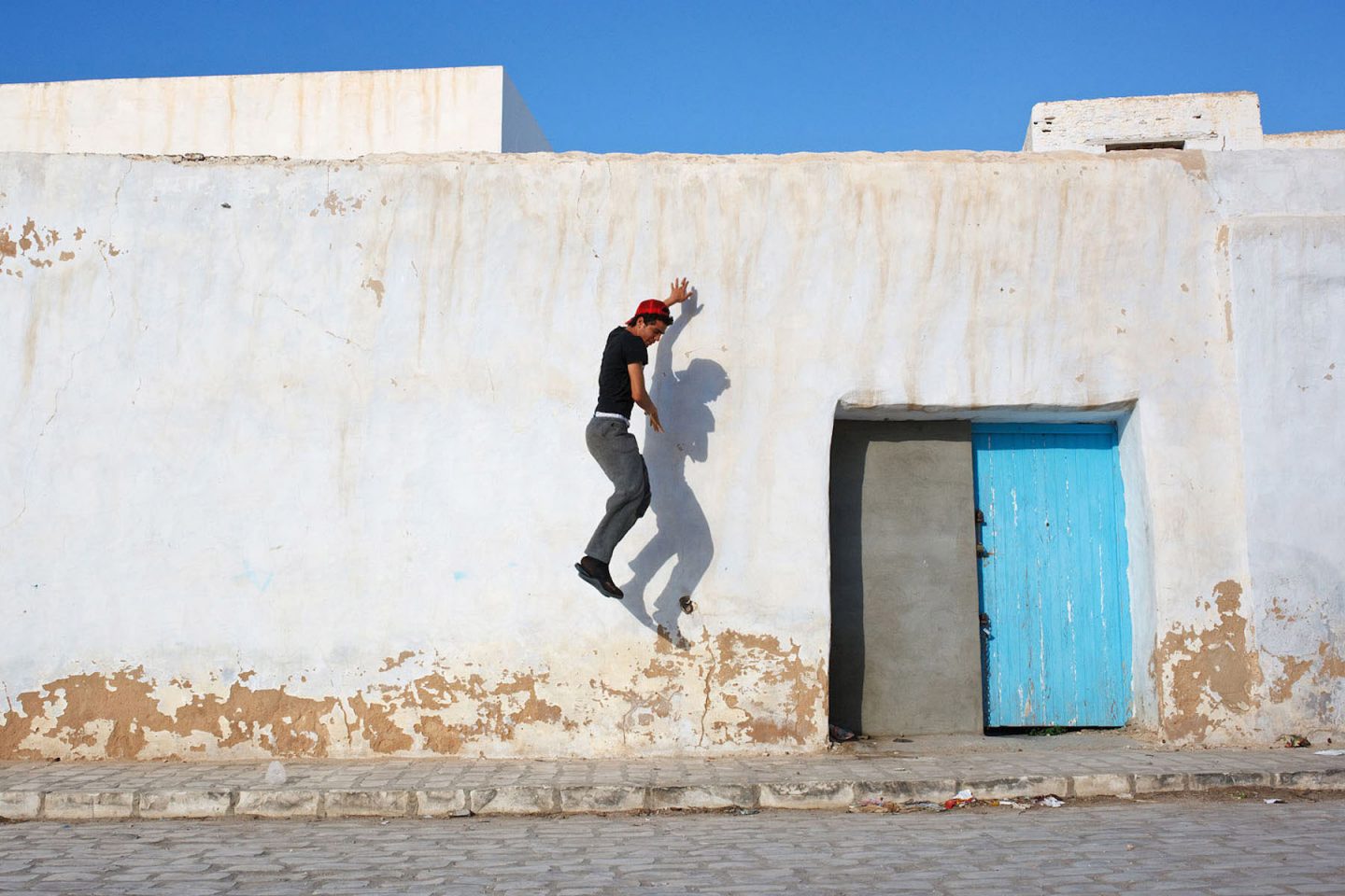 A scene from the medina in Kairouan, Tunisia.