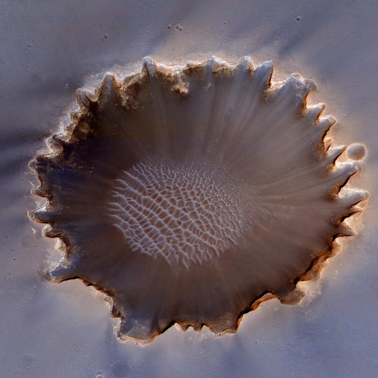 Oblique View of Victoria Crater