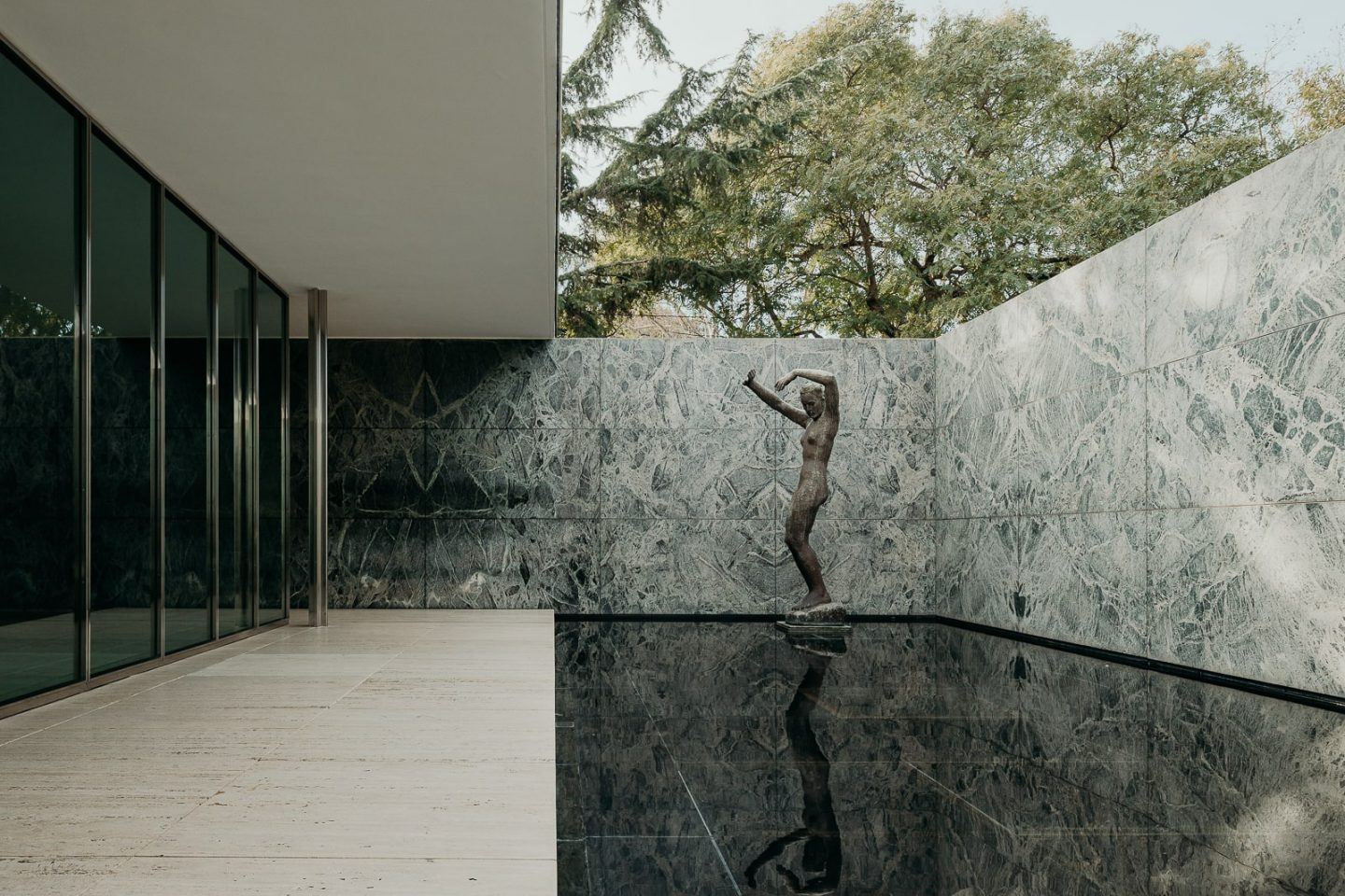 The Barcelona Pavilion By Ludwig Mies Van Der Rohe Is A Textural Delight Ignant