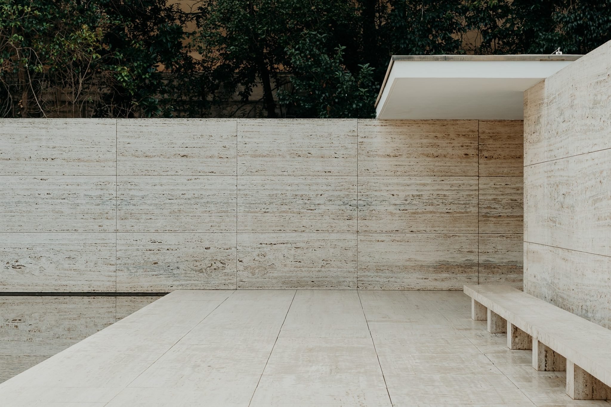 The Barcelona Pavilion By Ludwig Mies Van Der Rohe Is A Textural