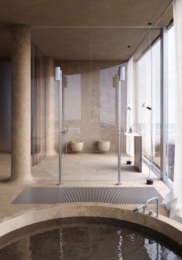 Alexey Gulesha’s Rendered Beach Hotel In Odessa Is A Room Of Contrasts