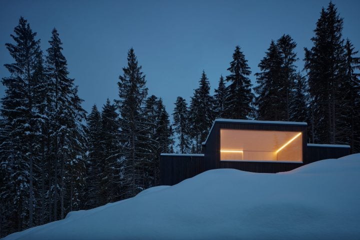 Ark Shelter’s Minimal Cabins In The Snow-Covered Mountains Of Slovakia